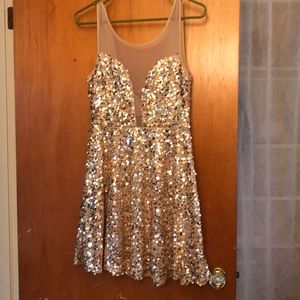 Gold Cocktail Dress